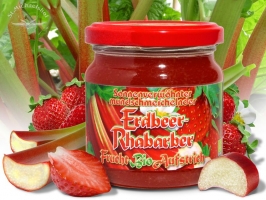 Bio Erdbeer-Rhabarber Frucht-Aufstrich