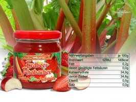 Bio Erdbeer-Rhabarber Frucht-Aufstrich